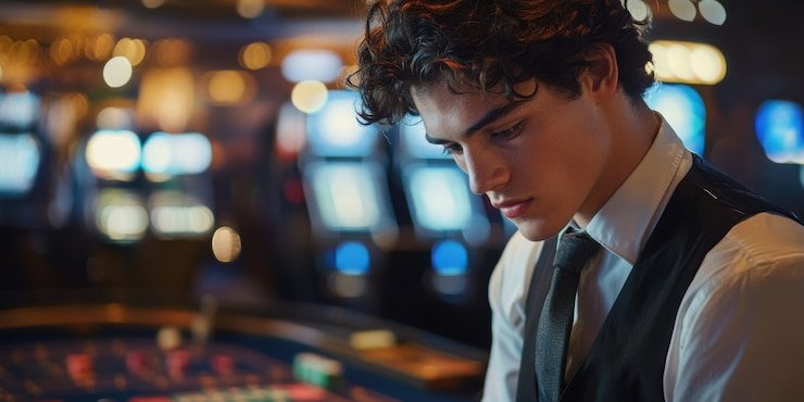 Live blackjack table at arjuna88.com with dealer and real cards on felt